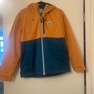 Colorblock Jacket - Orange and Blue